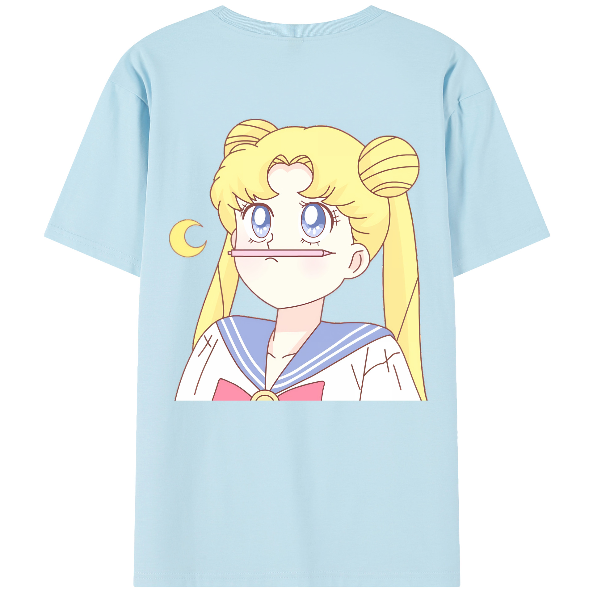 （画像用） 美少女戦士セーラームーン 愛野 美奈子 あいの みなこ Sailor Moon Aino Minako 綿100％半袖Tシャツ（背面プリント）